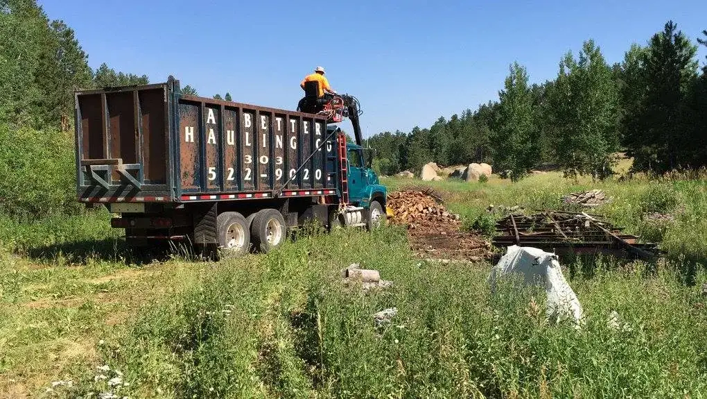 A Better Hauling grapple truck in action